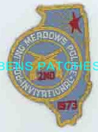 ILLINOIS,ROLLING MEADOWS POLICE INVITATIONAL 2ND 1973 1 STATE SHAPED